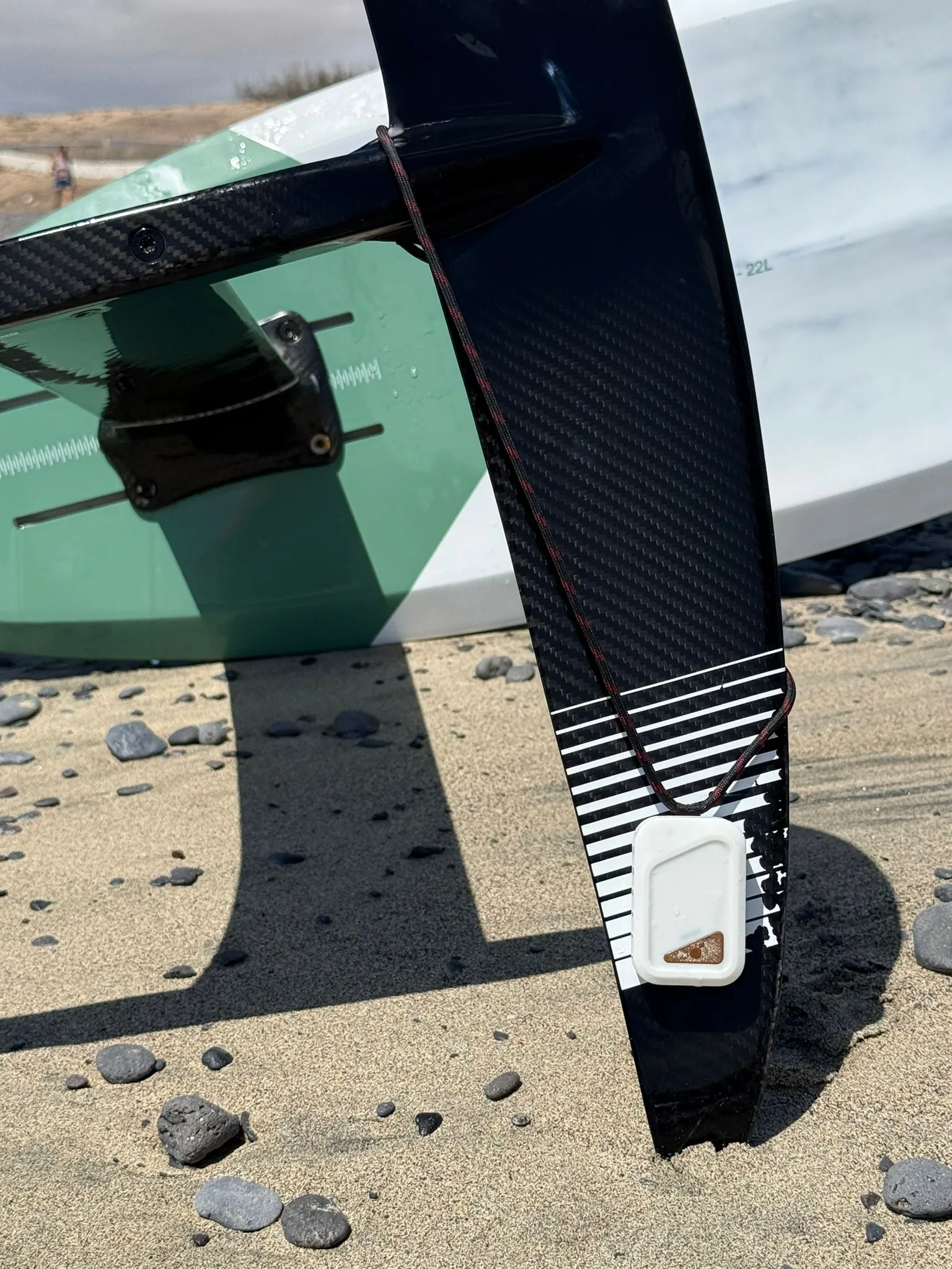 SANDIT sensor mounted on a foil board in Tarifa